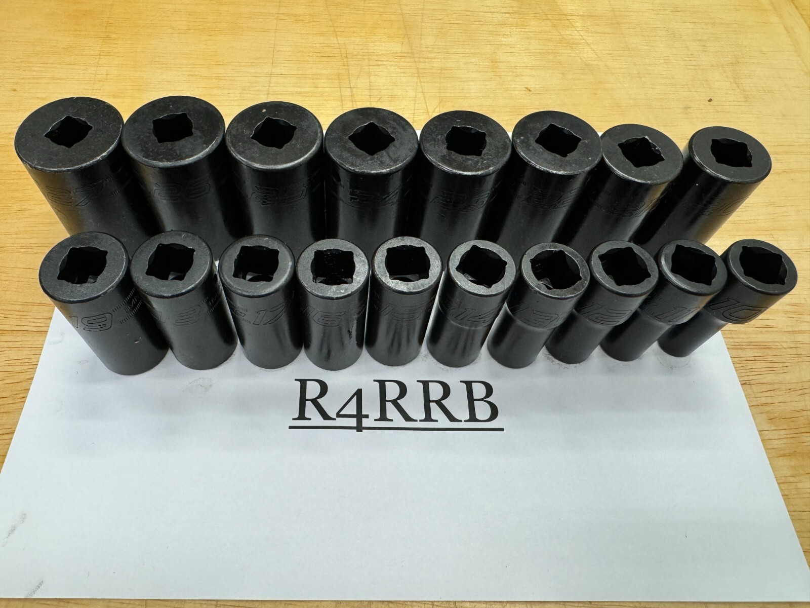 Snap-on Tools USA NEW 18pc 1/2″ Drive Metric 10-27mm SEMI DEEP Impact Socket Set