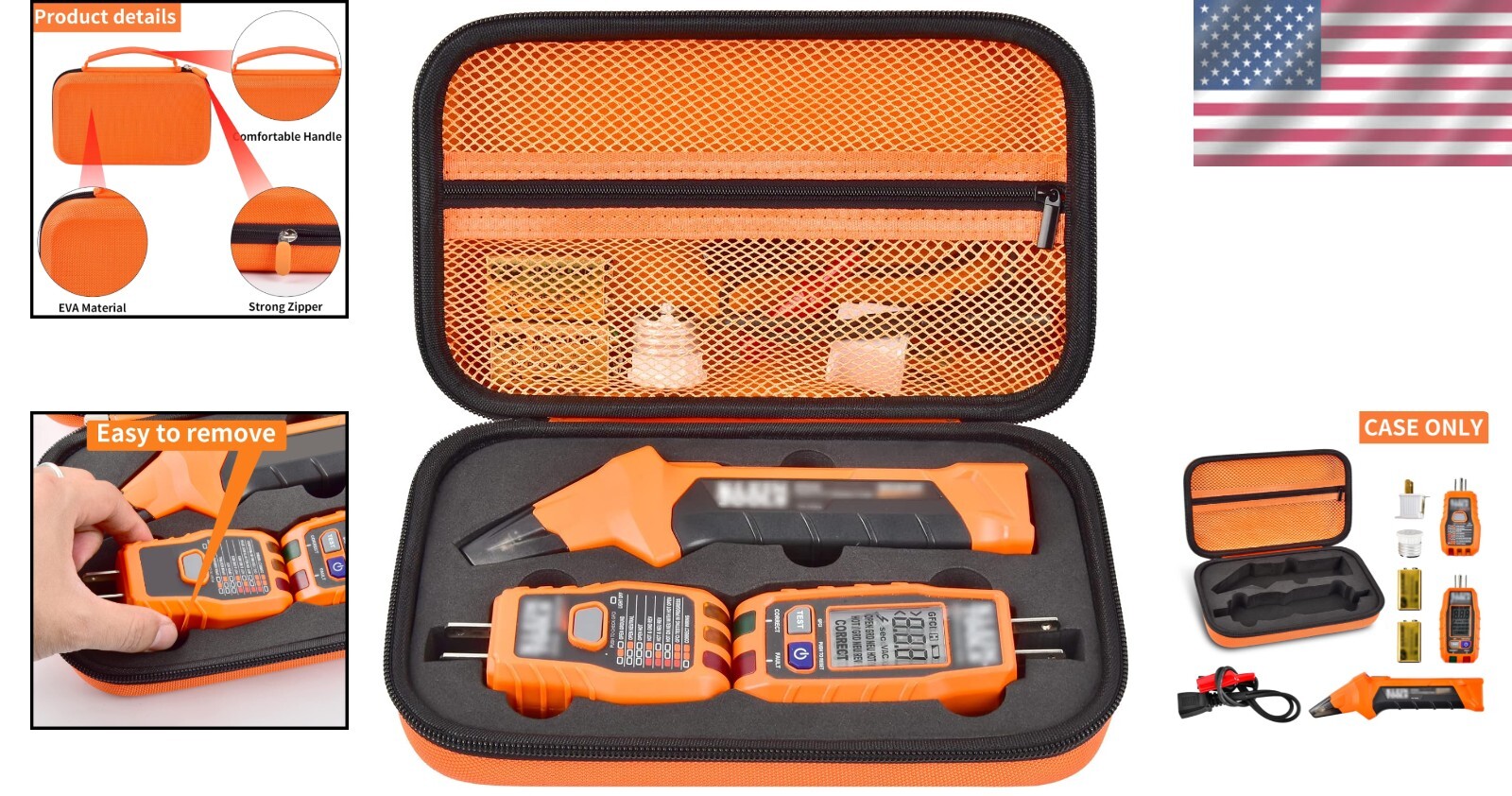 Portable Klein Tools Storage Box – Compact Organizer for Circuit Testers & More