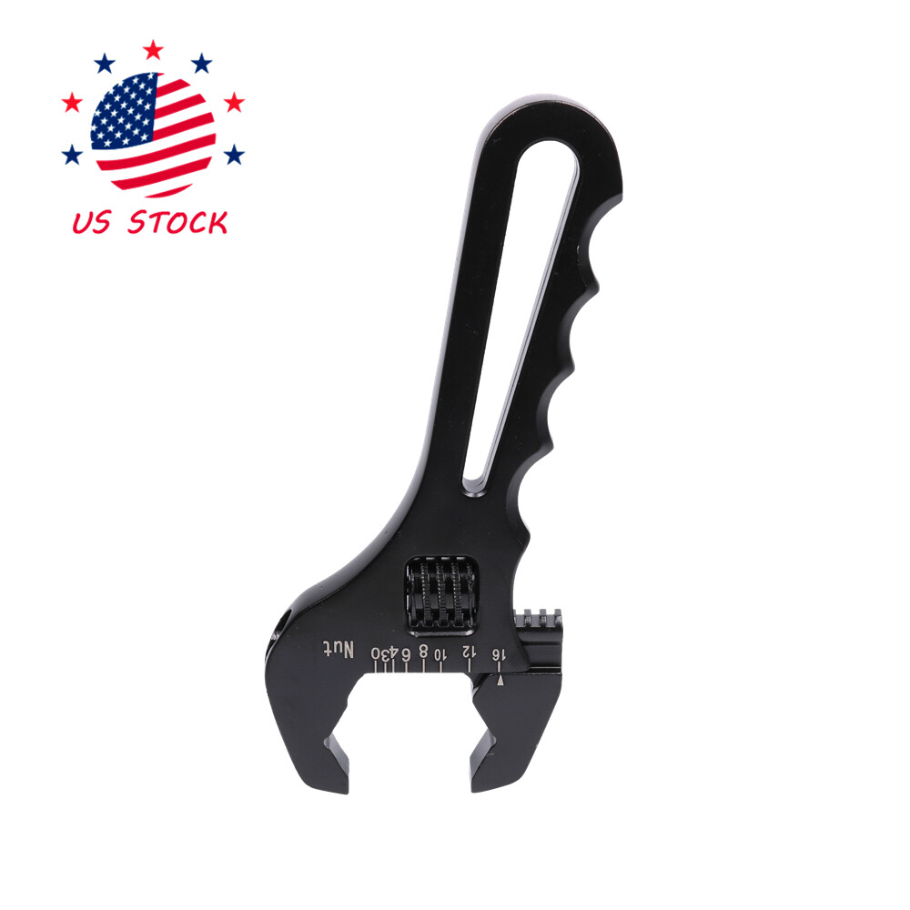 Adjustable Wrench Aluminum Tool Spanner Black 3AN-16AN New For Hose End Fitting