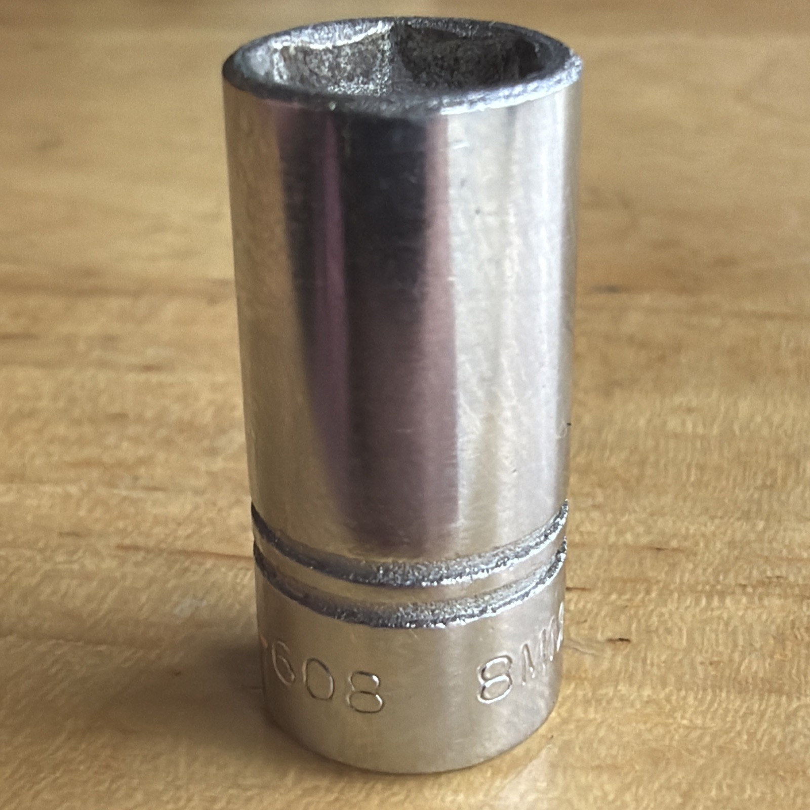 Vulcan x Williams Tools 8mm Shallow Socket 1/4″ Drive 6 Point MM-608 Vtg USA