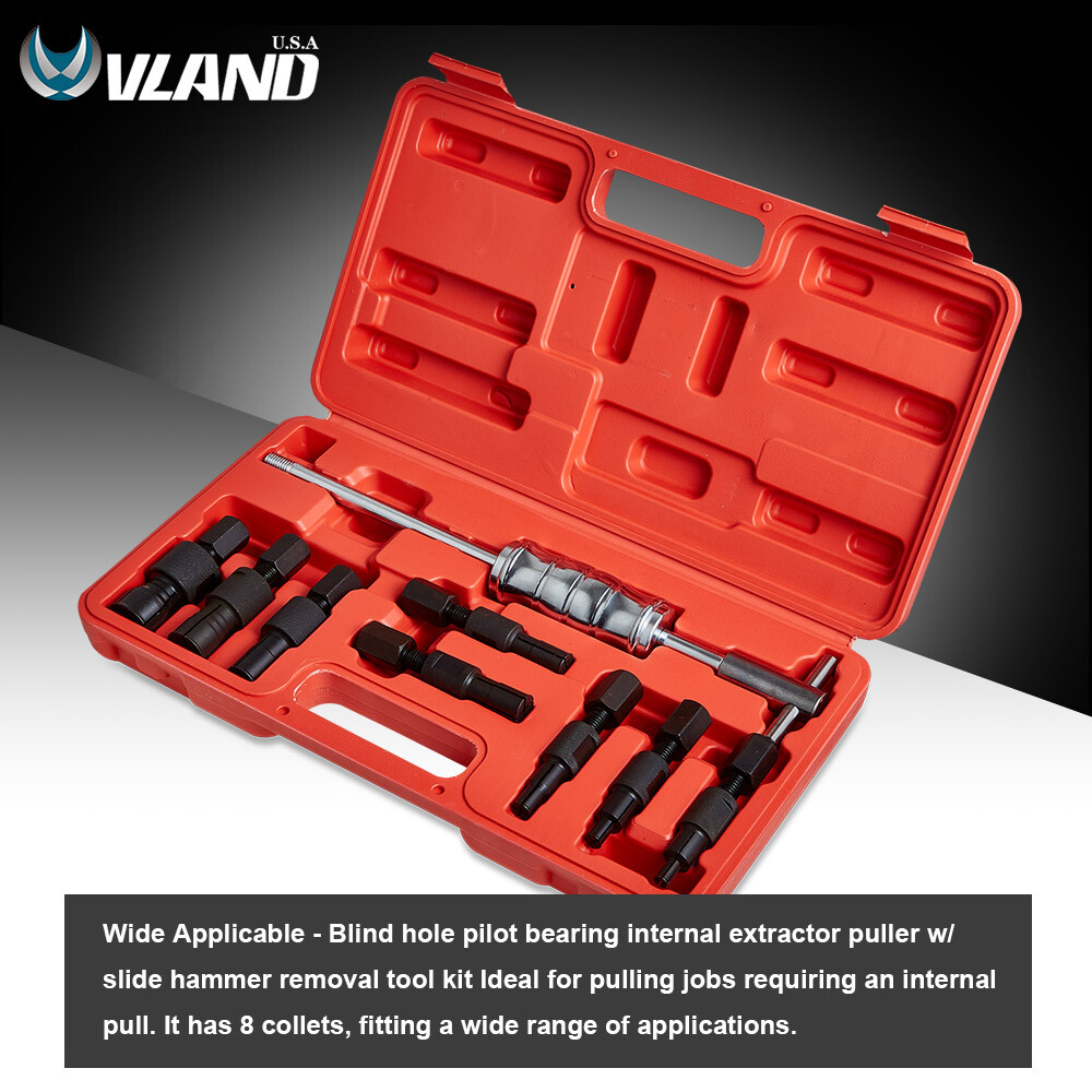 9pc/Set Blind Hole 8-32mm Inner Bearing Puller Remover Slide Hammer Internal Kit