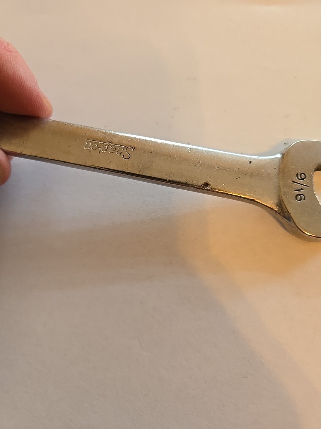 Snap On 9/16″ 12PT Short Chrome Combination Wrench OEX180