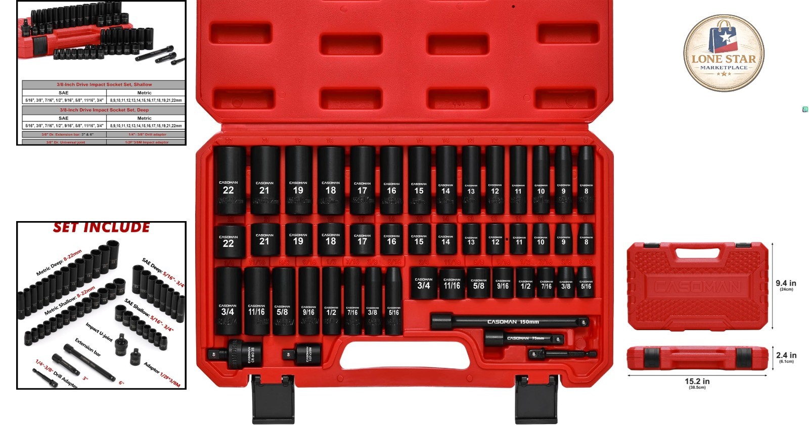 Comprehensive 49-Piece Standard SAE & Metric Socket Set for Ultimate Durability