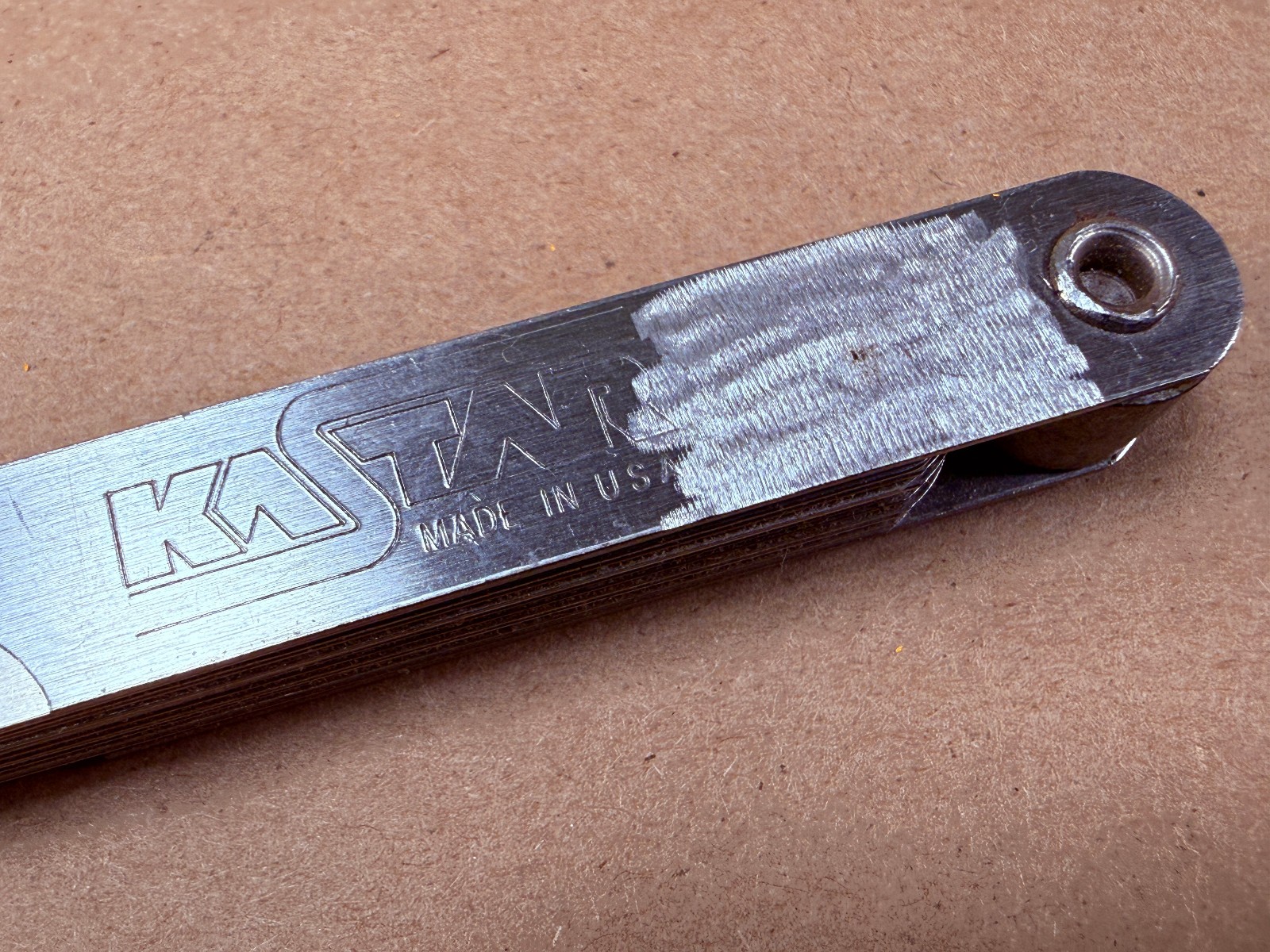 Vintage Kastar Made in USA Feeler Gauge Set Stainless Steel .0015-.025in