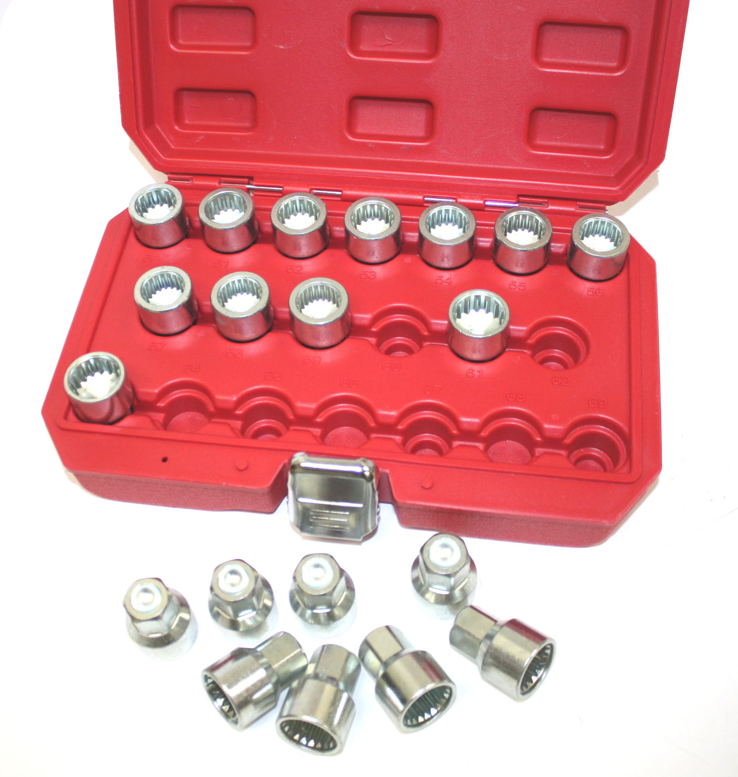 20pc Master Locking Wheel Nut Key Socket Set OEM Spline For Porsche Cayenne VW