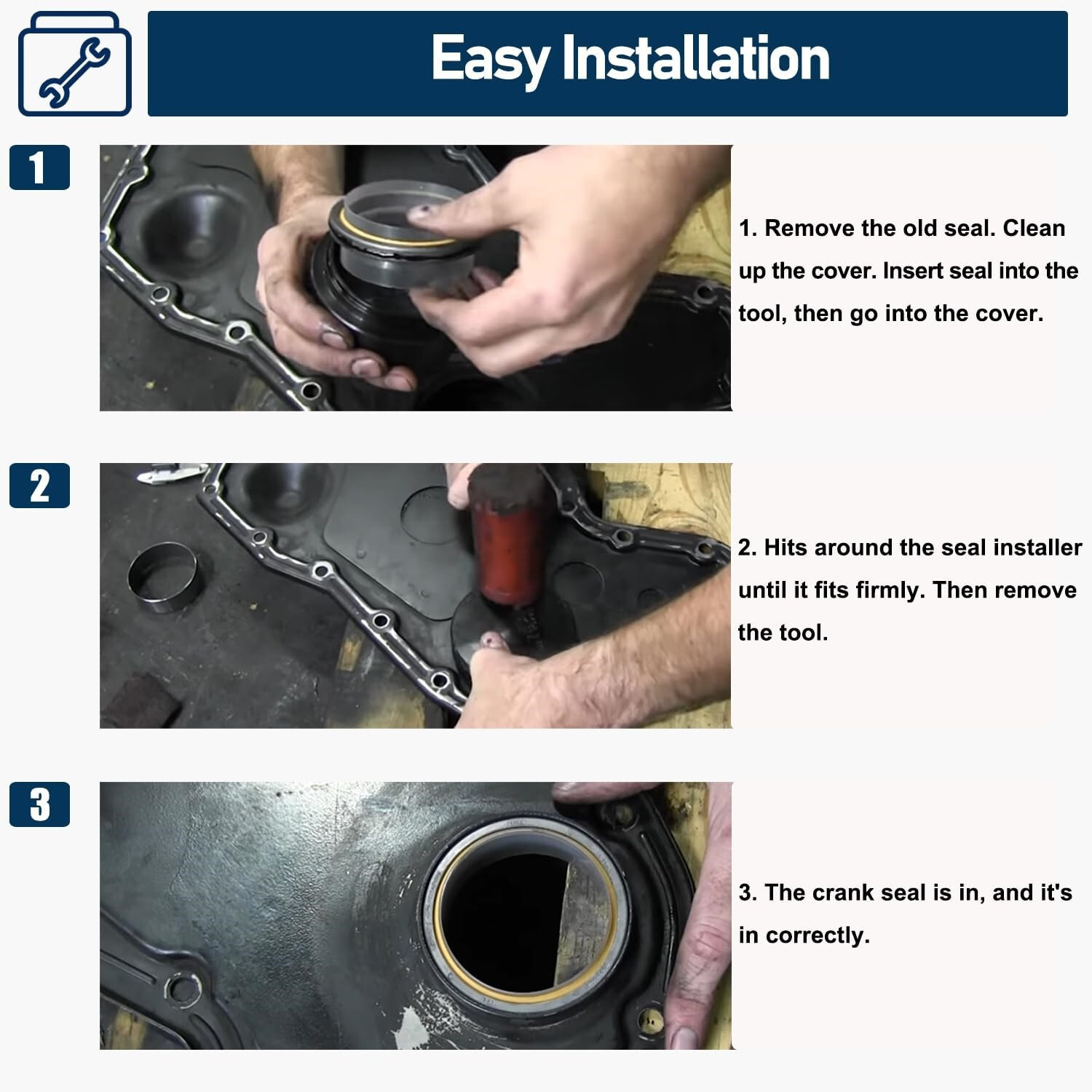 1338 Front Cover Crankshaft Seal & 5046 Wear Sleeve Installer for Cummins 3.9L