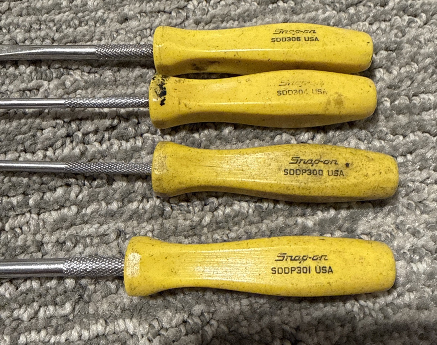 Lot Of 4 Snap On SDD306, SDDP300, SDDP301, SDD304 Mini Screwdrivers