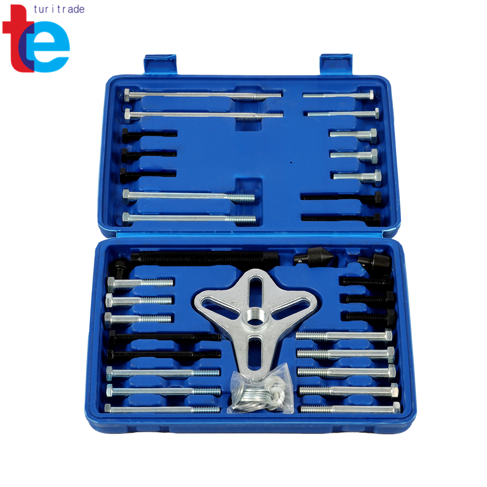 46pcs Harmonic Balancer Puller Steering Wheel Crankshaft Pulley Removal Set