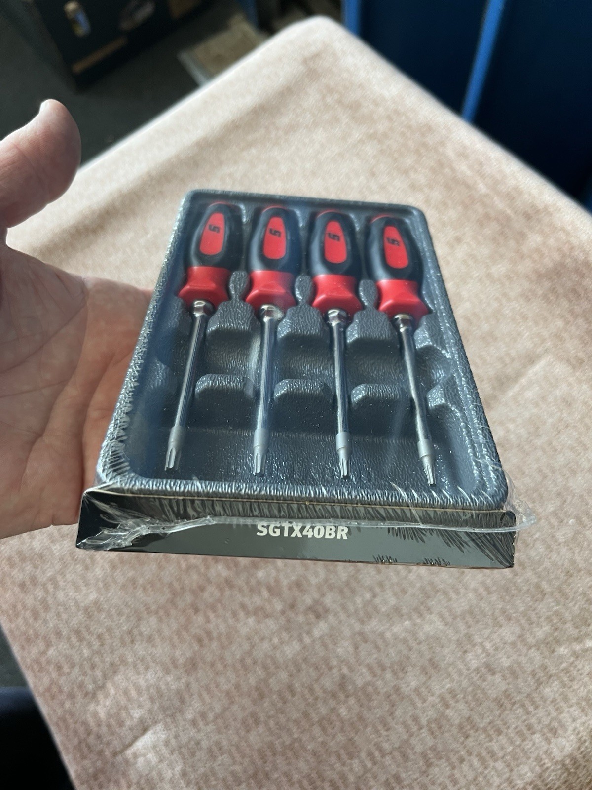 New snap On Torx Screwdriver Set Mini Tip In Classic Red With Tool Tidy Tray