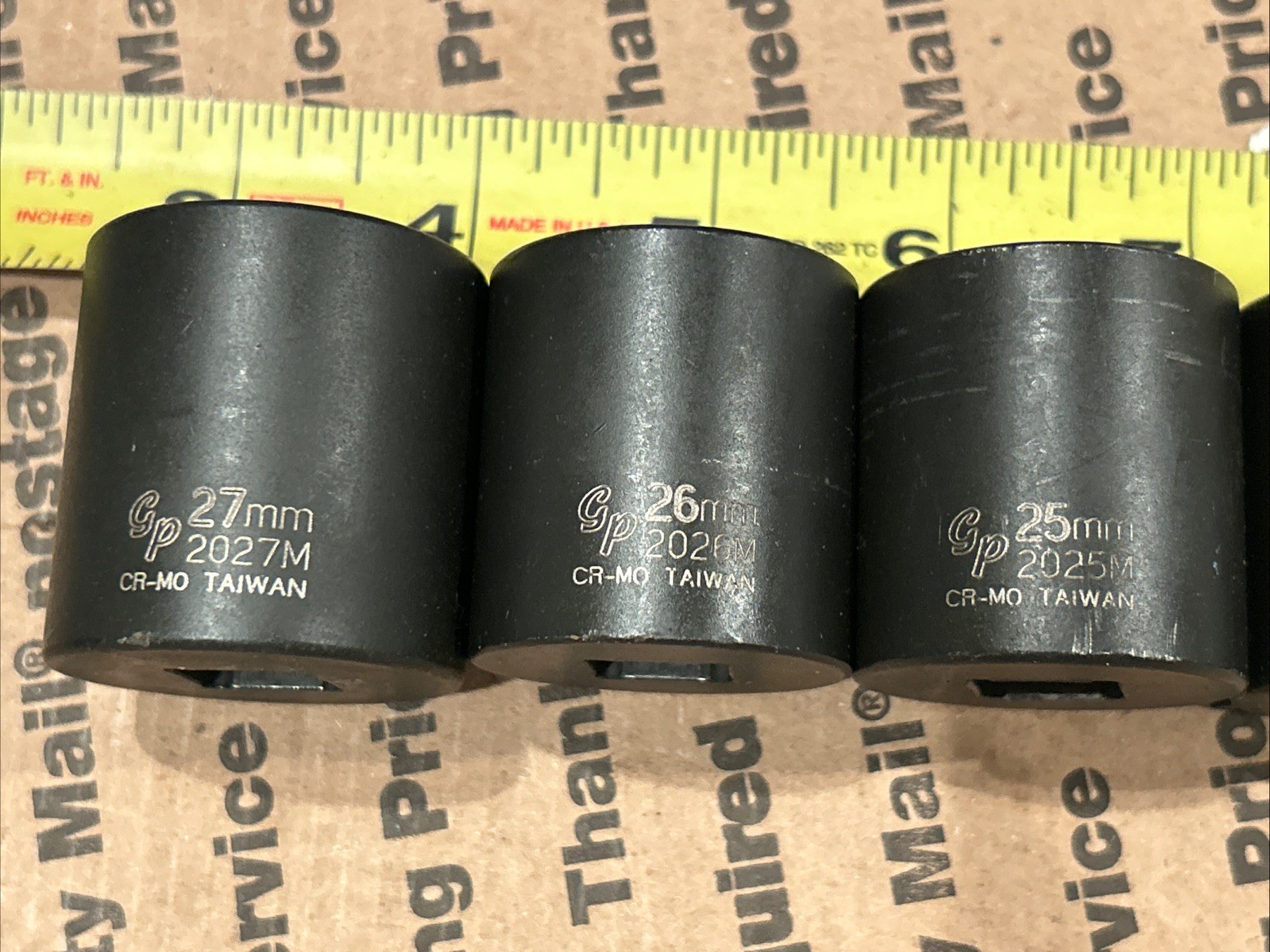 Grey Pneumatic 1/2″ Dr. 22mm – 27mm Shallow Metric Add On To Snap On 310IMMYA