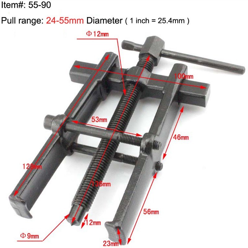 Two Jaw Twin Legs Bearing Gear Puller Remover Hand Tool Removal Kit