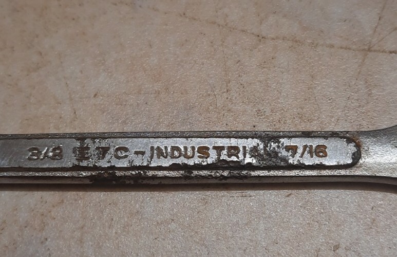 VINTAGE -ETC-INDUSTRIAL SPANNER-JAPAN-CLASSIC CAR MOTORCYCLE 3/8 × 7/16