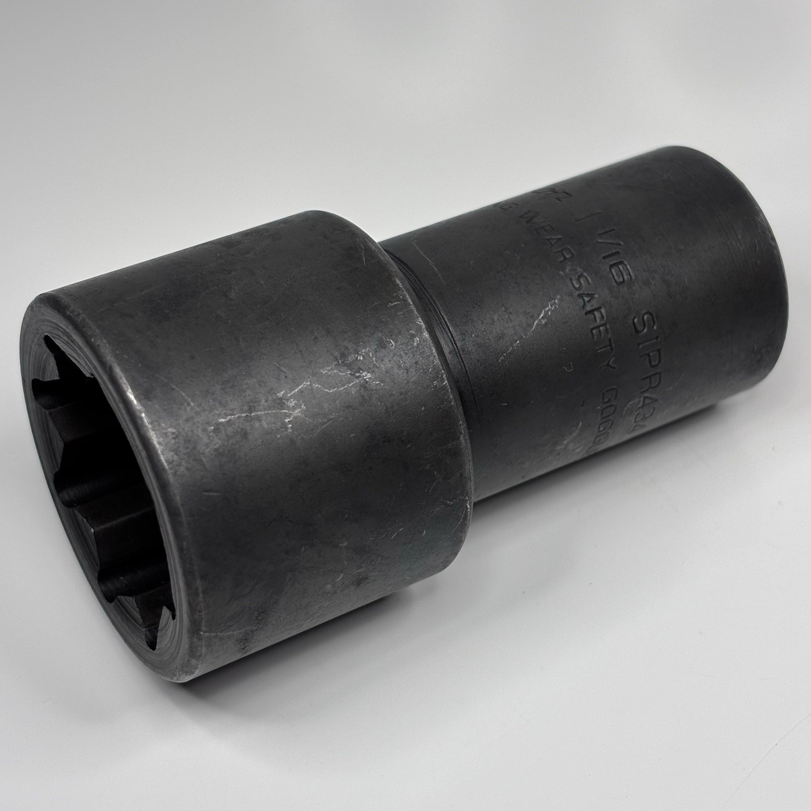 Snap On Tools SIPR434 1/2 Dr 8Pt SAE 1-1/16 Deep Double Square Power Socket MINT