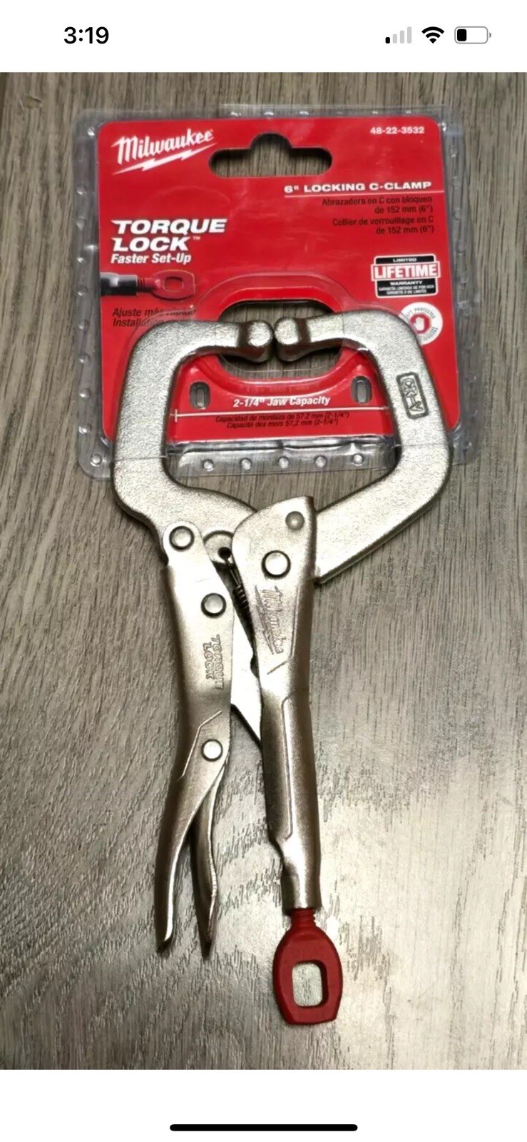 Milwaukee Tools Torque Lock, 6″ Locking Welding C-Clamp Pliers #48-22-3532