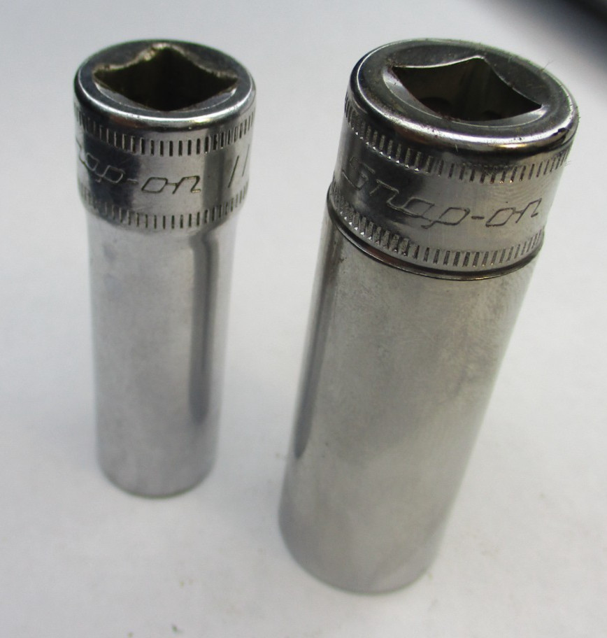 Snap on 2pc 3/8″ Dr 6pt Metric SFSM15 15mm SFSM11 11mm Deep Chrome Sockets USA