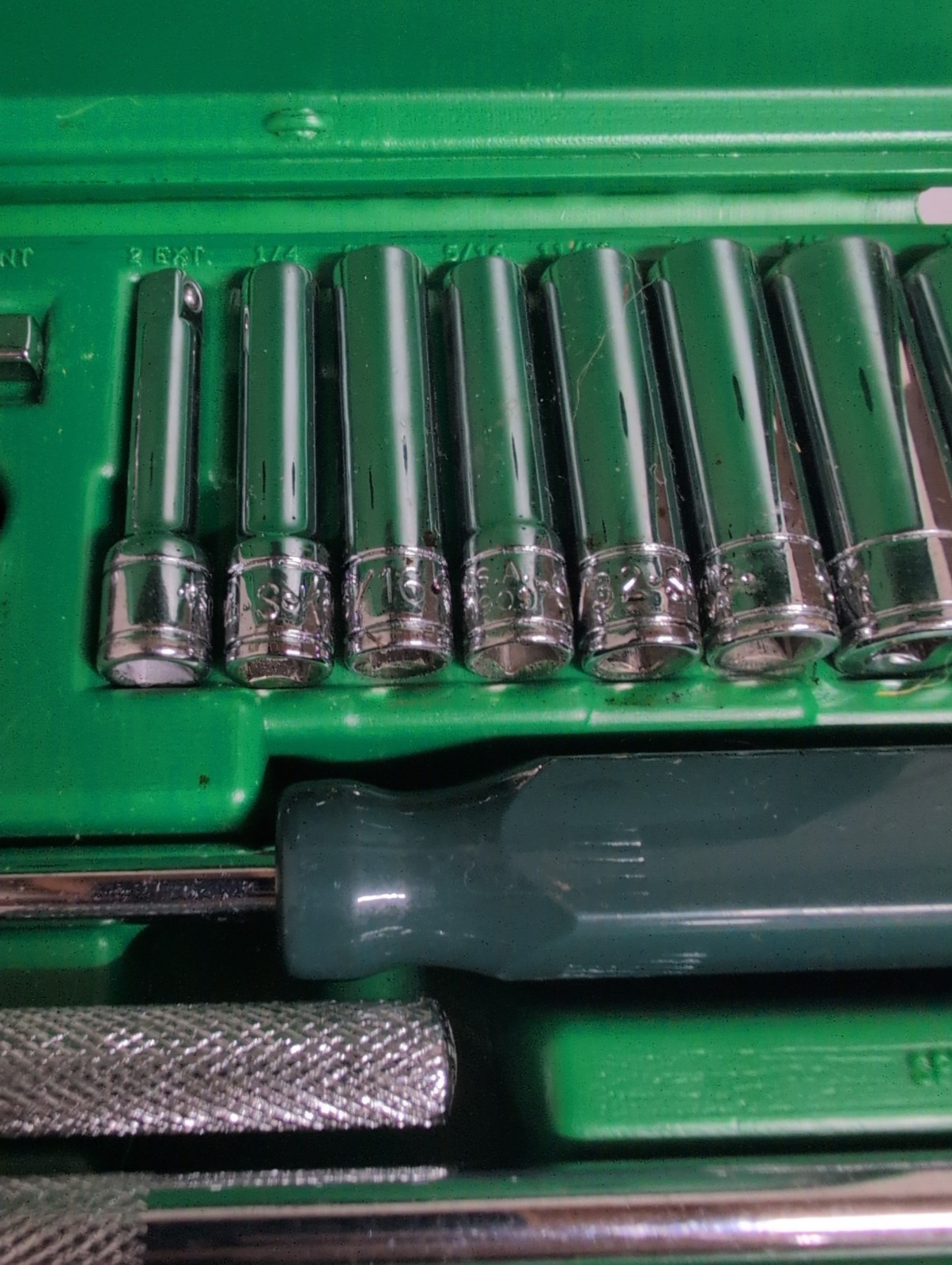 S-K SK 4921 SAE Standard Socket 1/4” Drive 21 Piece Set Missing One.
