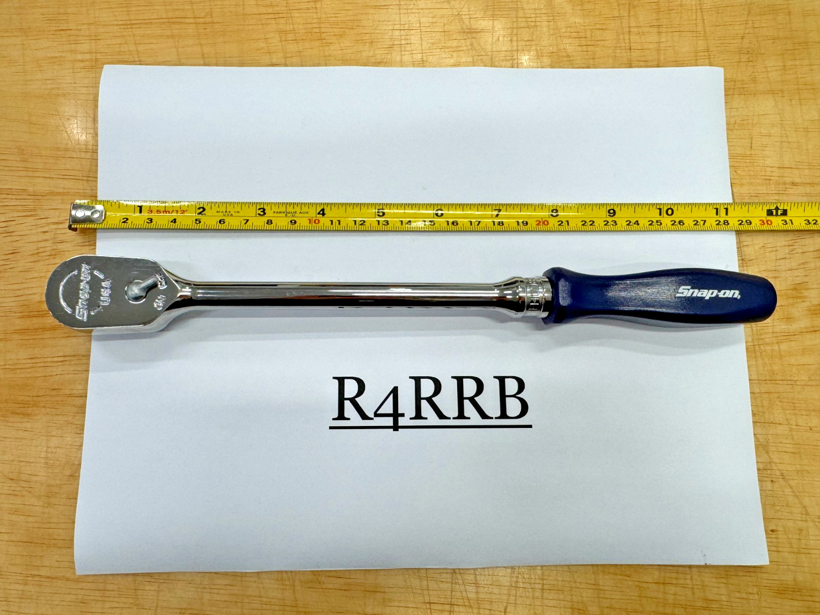 Snap-on Tools USA 3/8″ Drive CLASSIC DARK BLUE Hard Handle Ratchet FHLD80DB NOS