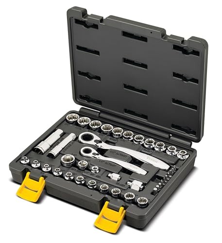 Titan 17441 1/4-Inch & 3/8-Inch Drive 41-Piece ExoDrive Set, Silver
