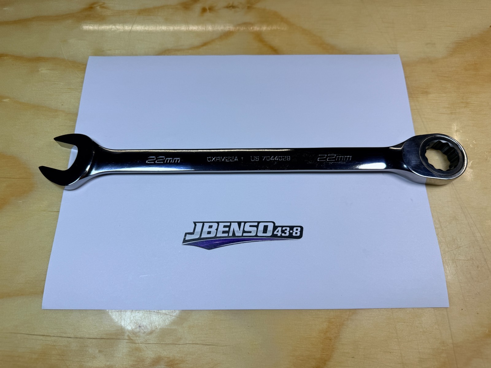 Snap-on Tools NEW 22mm Metric 0° Non-Reversing Ratcheting Combo Wrench OXRM22A
