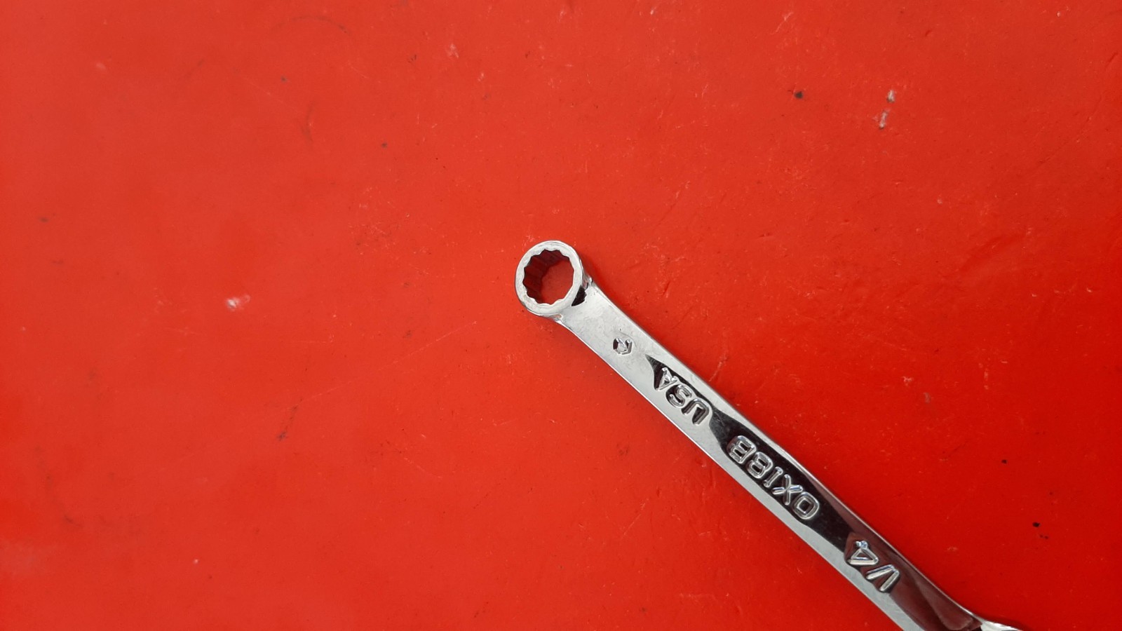 Snap-on 1/4″ 12Pt Point Midget Length Combination Wrench OXI8B ENGRAVED 123