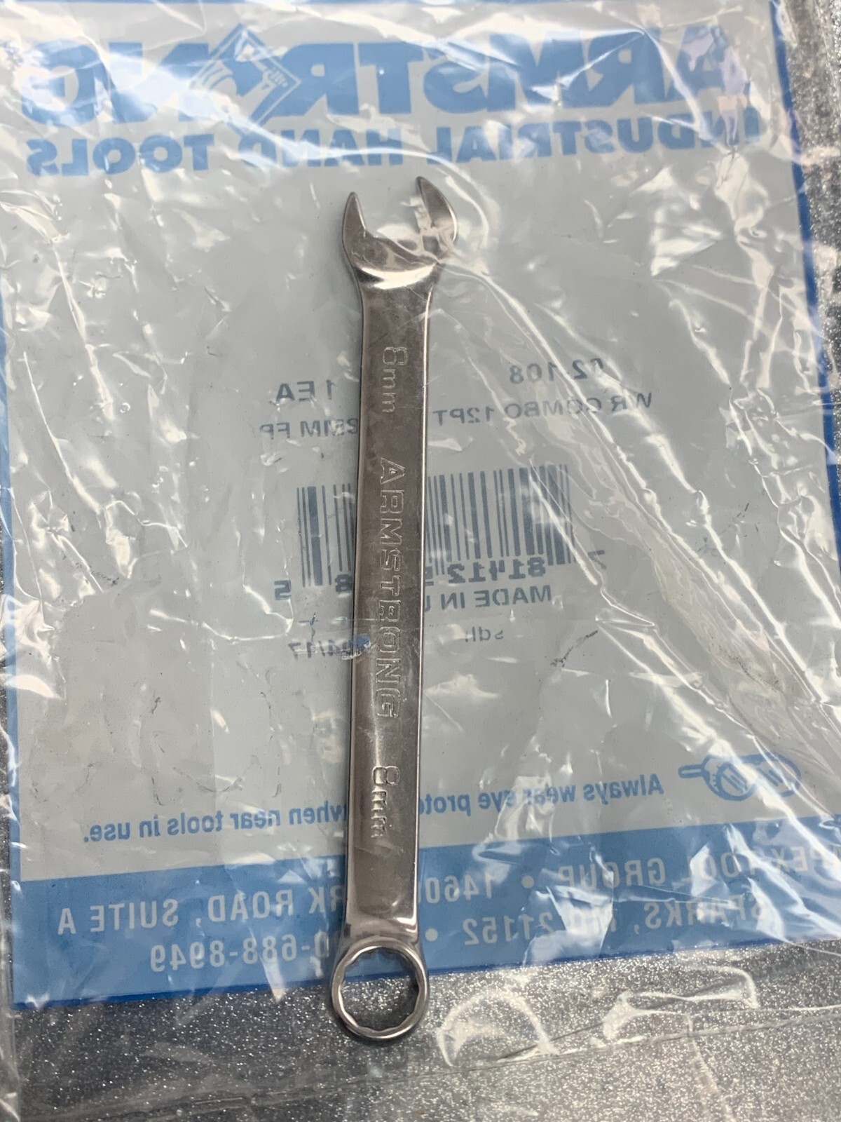 NEW 52-108 ARMSTRONG 8 MM 12 PT COMBINATION WRENCH 52108