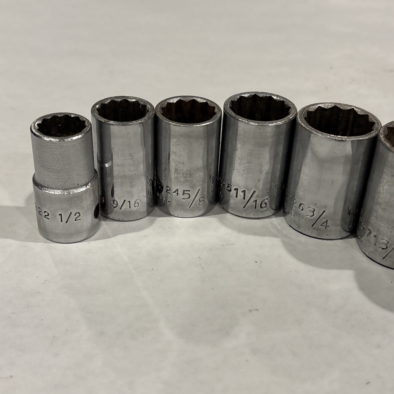 1/2-Inch Drive shallow 12 point Socket Lot, 8 Piece Klein Tools USA