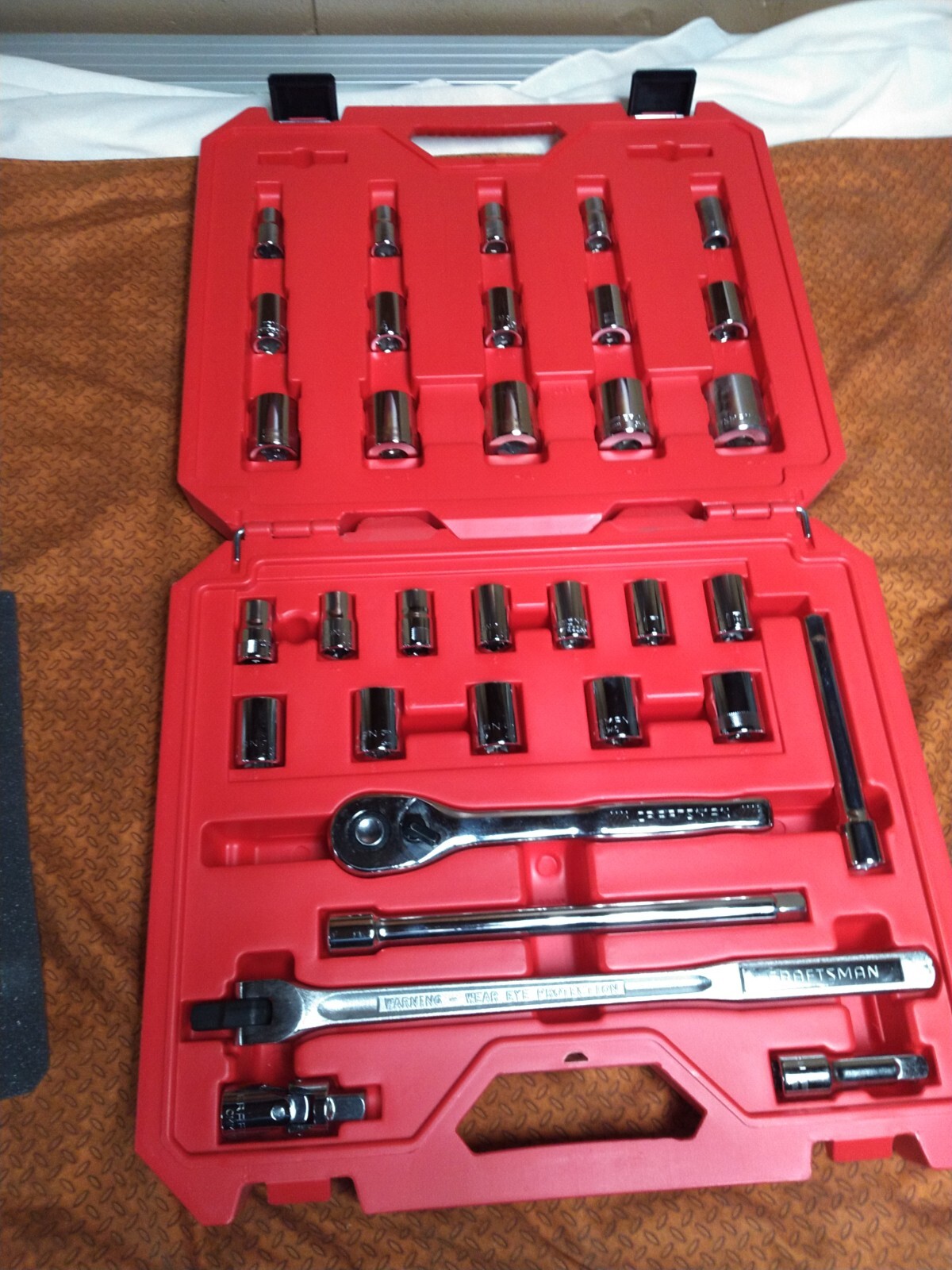 Craftsman SAE Metric 33pcs 1/2″ Drive Mechanics Tool Socket Set Large Sizes