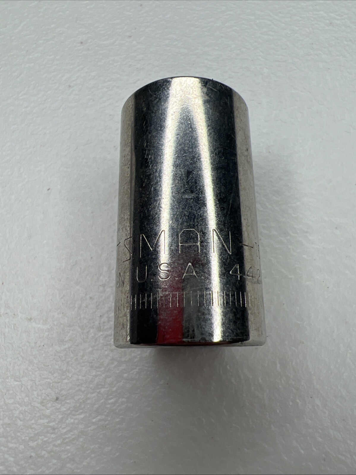 Vintage Craftsman 44236 G1 15mm 12 Point 1/2″ Drive Chrome Socket USA