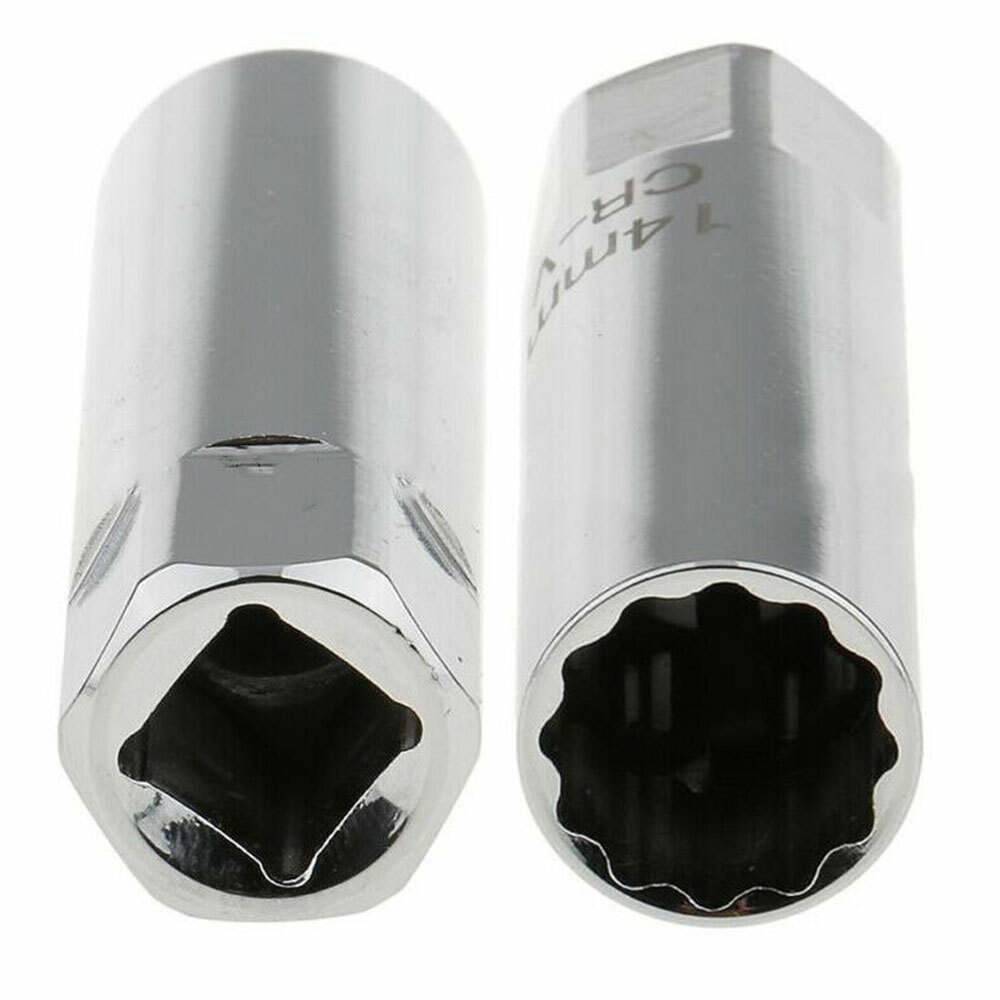 14mm Car Spark Plug Socket Wrench 12 Point Thin Wall 3/8″ Drive Sleeve Magnetic~