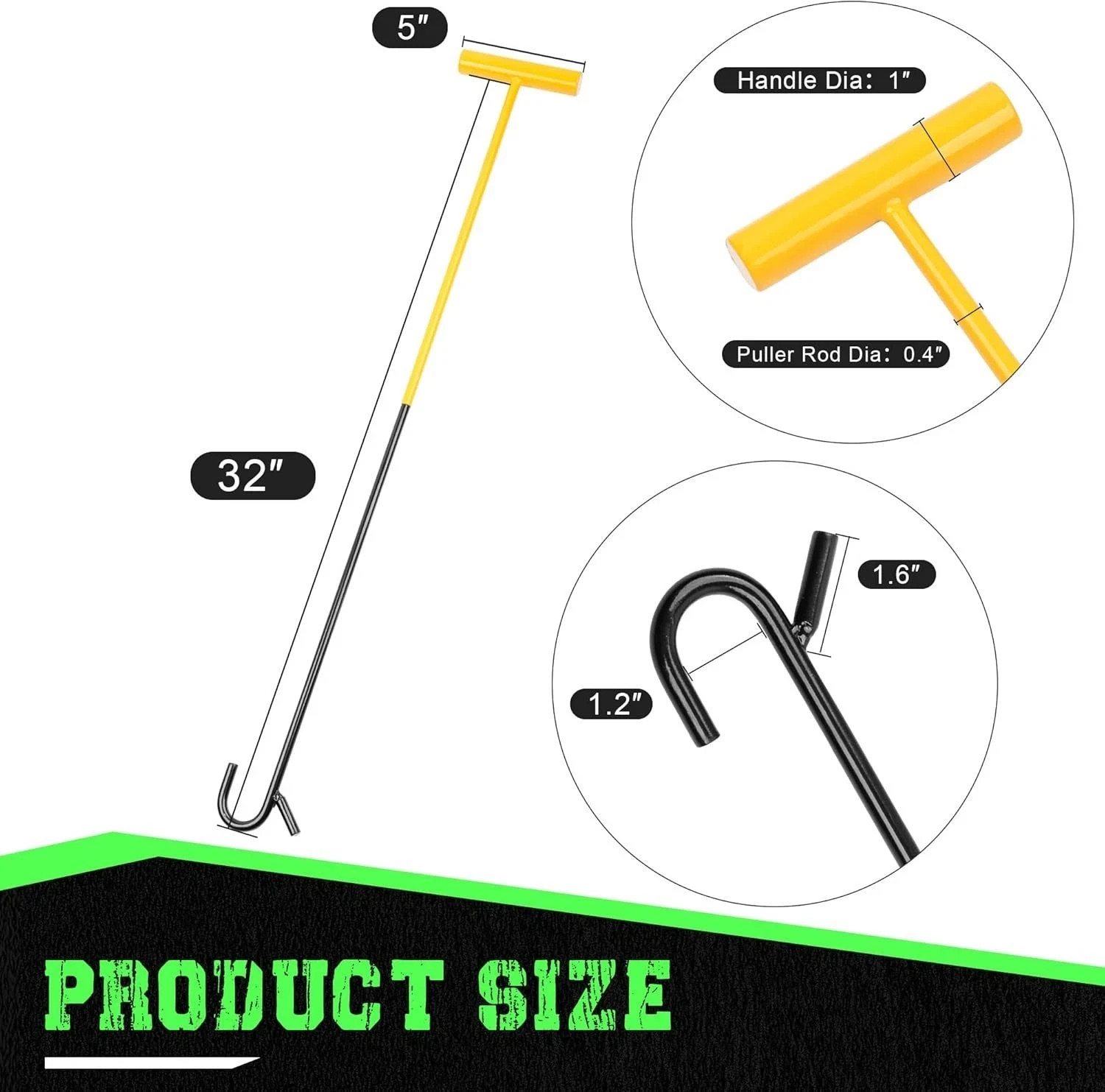 5th Wheel Pin Puller 2 Pack 32″ Solid Steel Chrome Plated 5th Wheel Puller Ho…