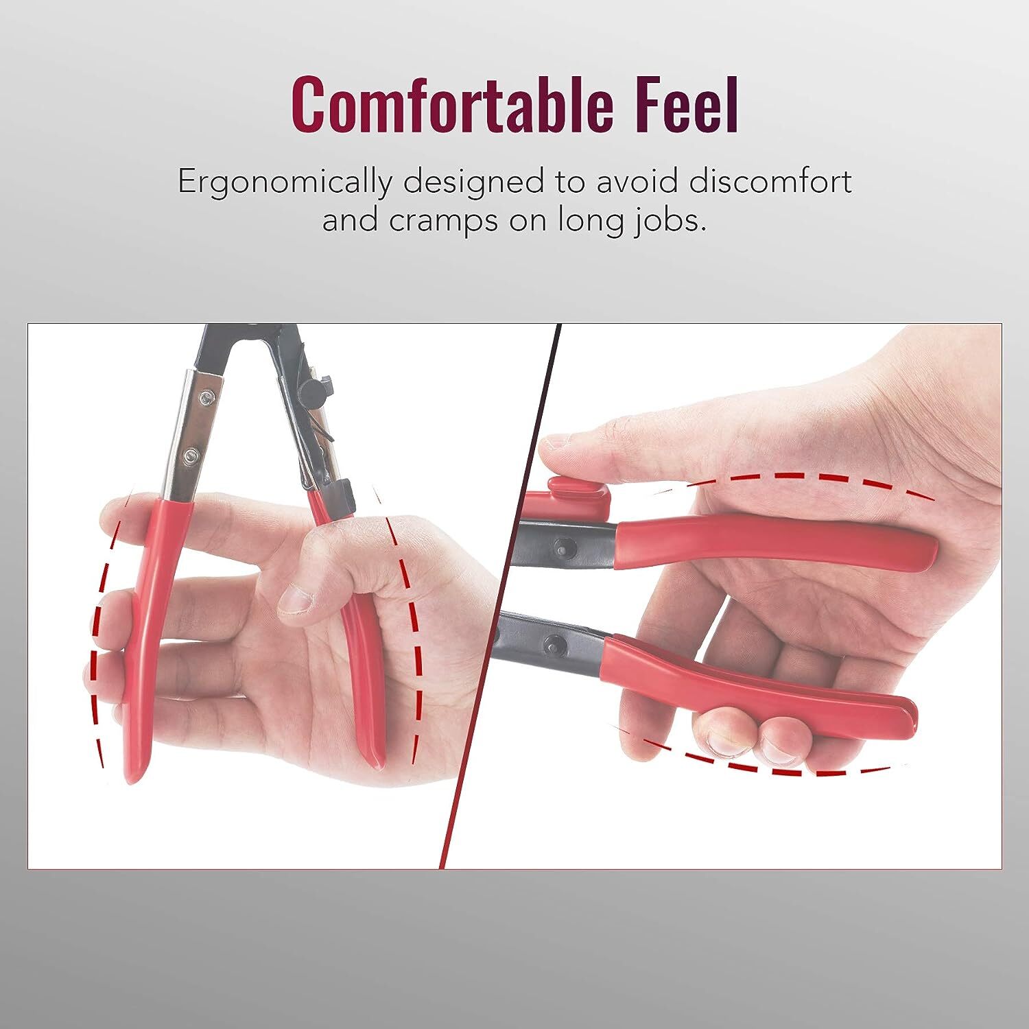 9PCS Hose Clamp Clip Plier Set Swivel Jaw Flat Angled Band Automotive Tool Kit