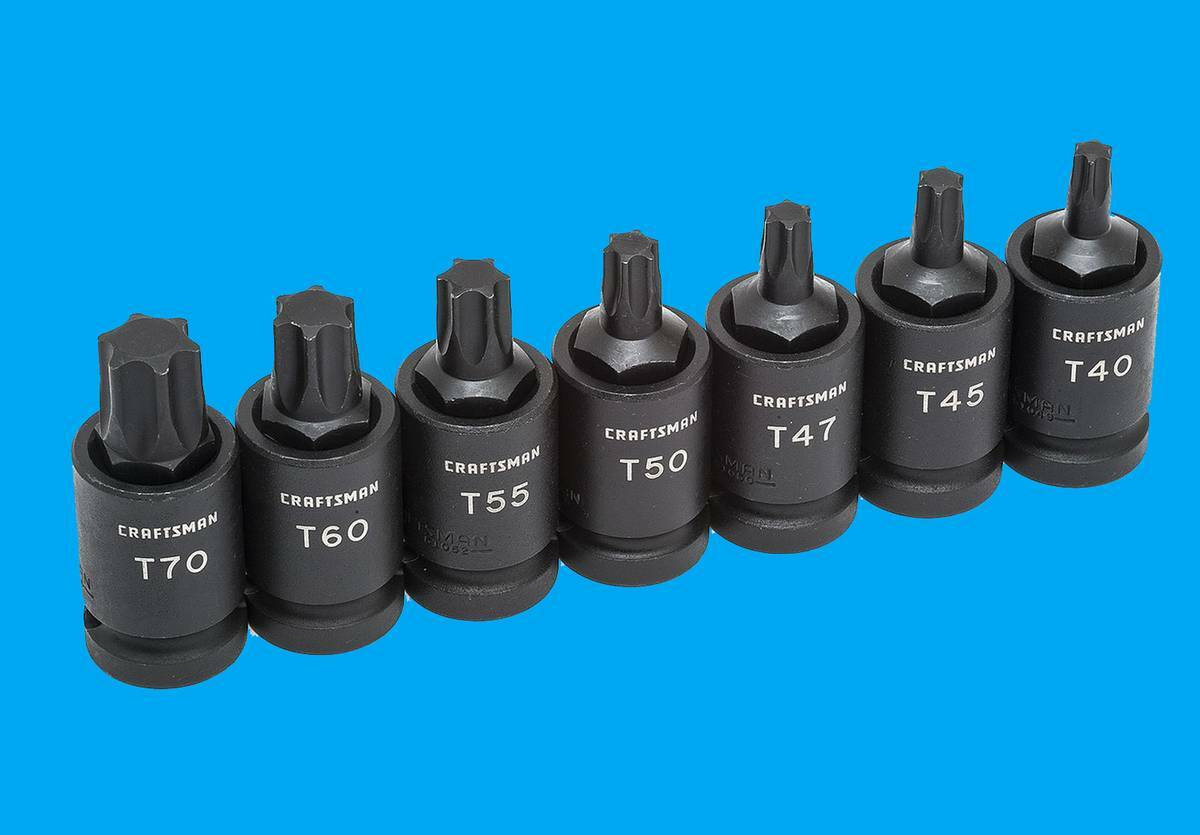 Craftsman 1/2″ Drive Impact Torx Bit Socket Set 7pc T40 T45 T47 T50 T55 T60 T70