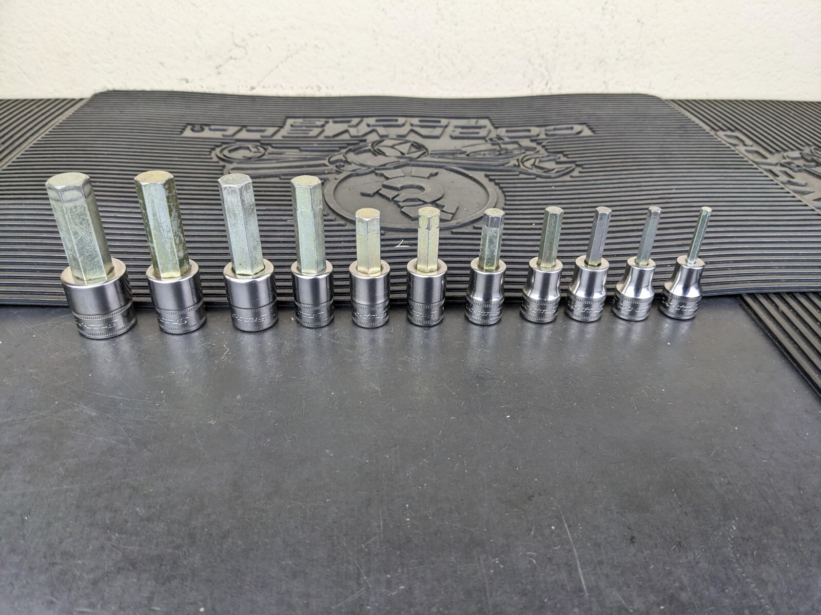 #be222 Snap-On 11pc Metric Hex Allen Socket Set 3/8″ Drive 4mm to 14mm 211EFAMY