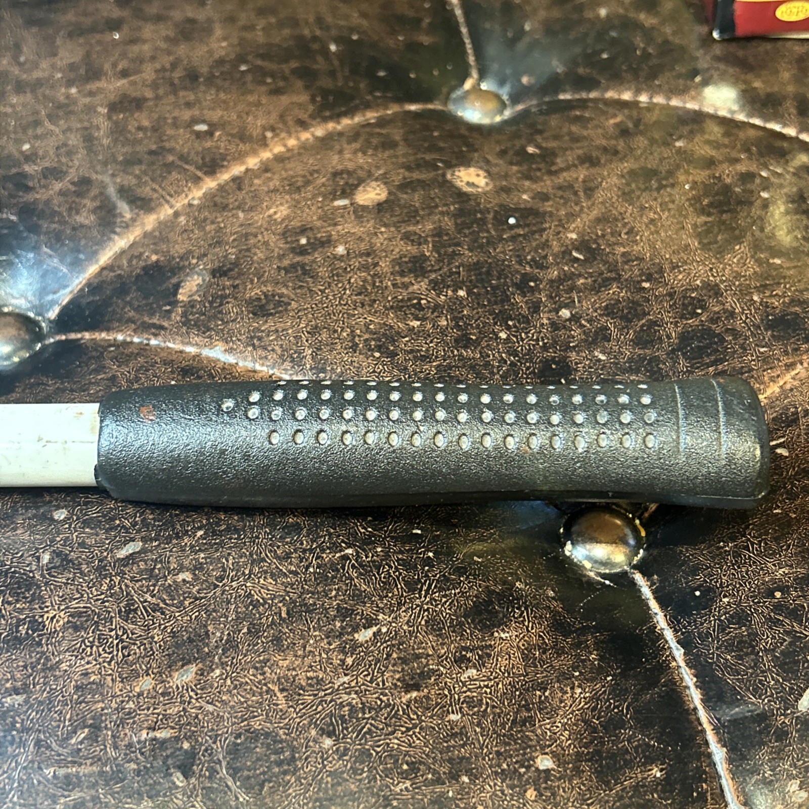 Vintage Unbranded Auto Body Hammer 4” Red White Black Rubber Handle