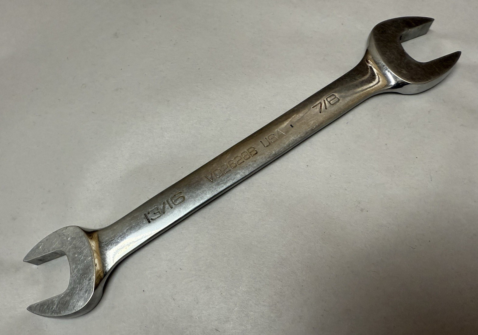 USA Snap-On SAE Double Open End Wrench 13/16″ x 7/8″ VO2628B