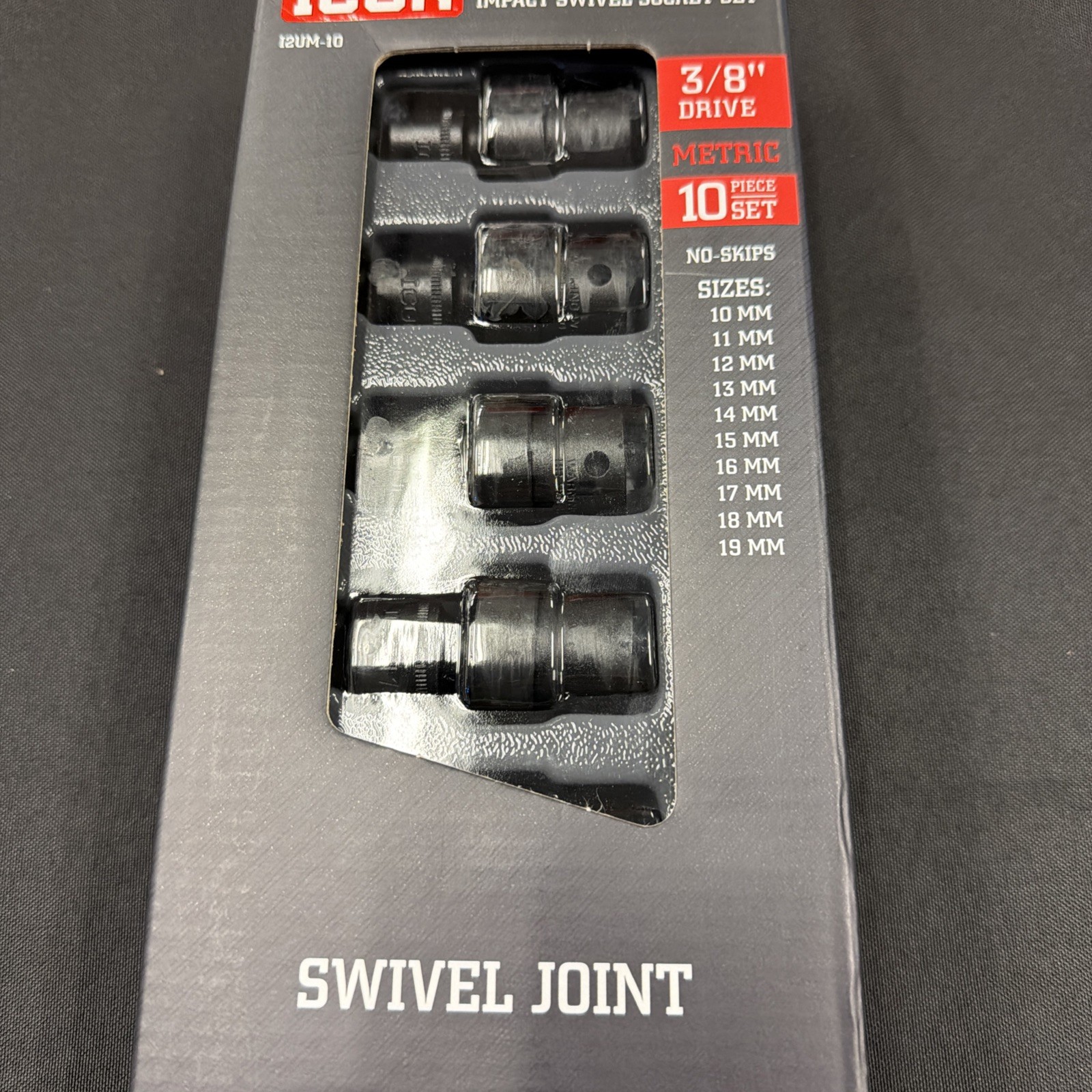 Icon Professional Impact Swivel Metric Socket Set 3/8in. Drive | I2UM-10 | 59747