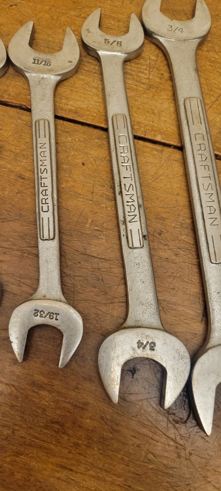 Vintage Craftsman – V-USA SAE Double Open End Wrench Set – 5 Pieces – nice!