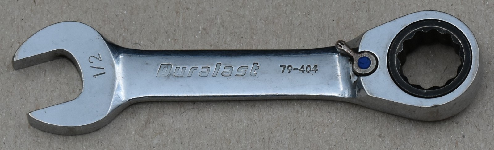 DURALAST TOOLS 79-404, 1/2″ SAE, 12-POINT, REVERSIBLE STUBBY RATCHETING WRENCH