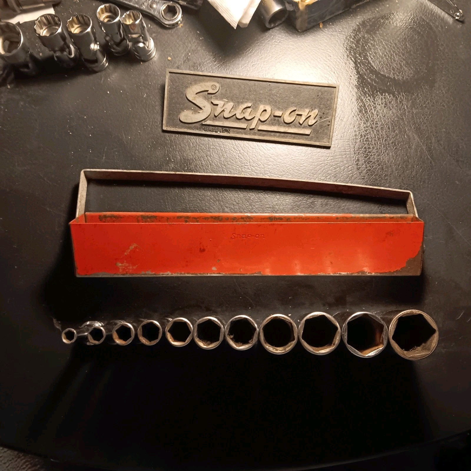 Snap On 3/8″dr Deep Socket Set W/tray 1/4″-7/8″ 12Pcs 6pt