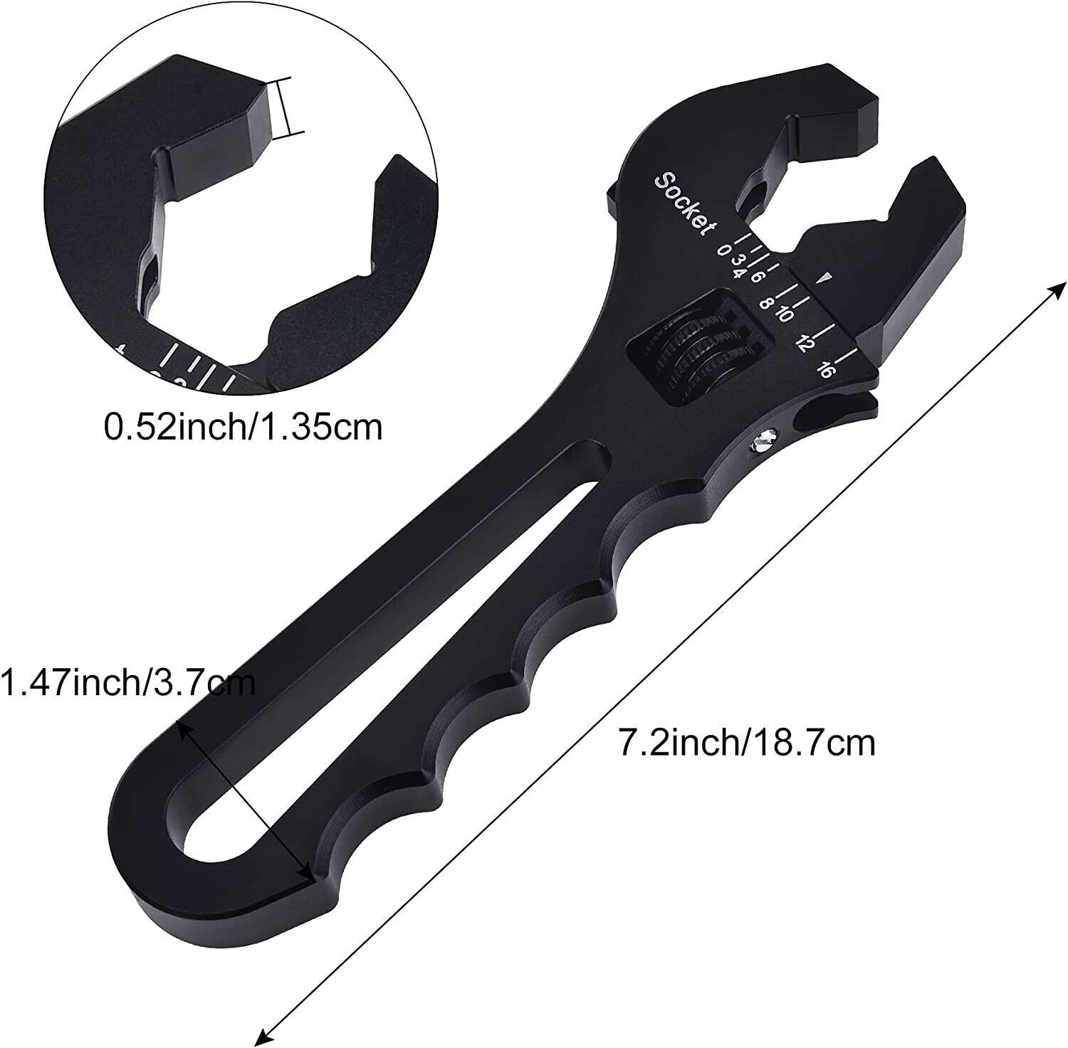 3AN-16AN Adjustable An Fitting Wrench Aluminum For An Hose Ends Spanner Thishill