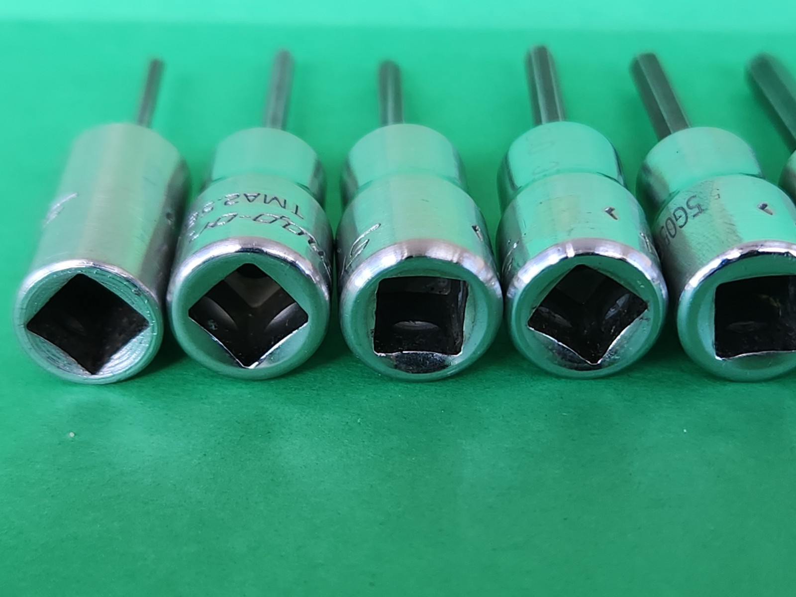Snap On 9 pc 1/4″ Dr. SAE Hex Driver Bit Socket Set 1/16″-1/4″ V6