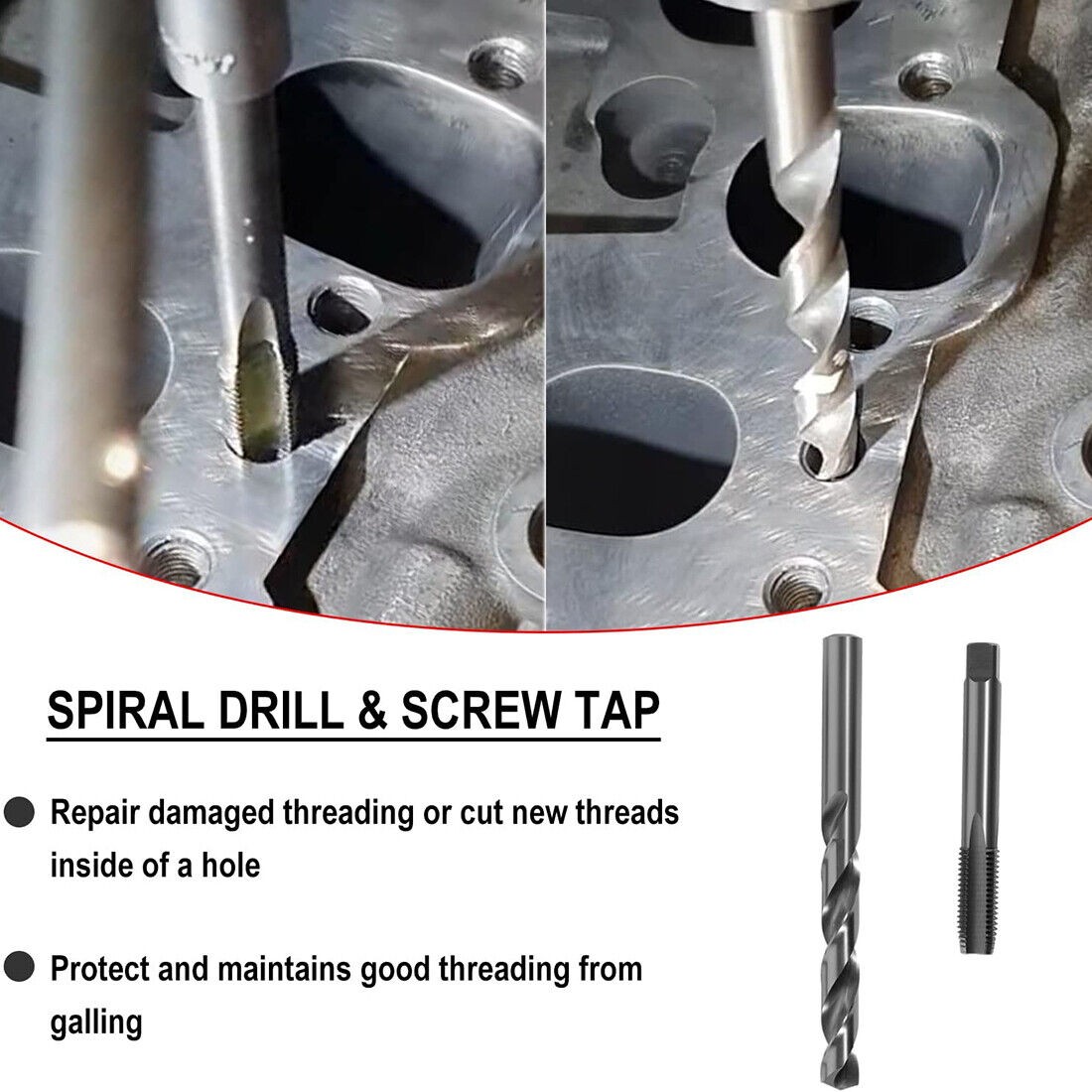 1420 Thread Repair Tool Kit M11mm x 1.5 for Honda B16 Engine Cylinder for Toyota