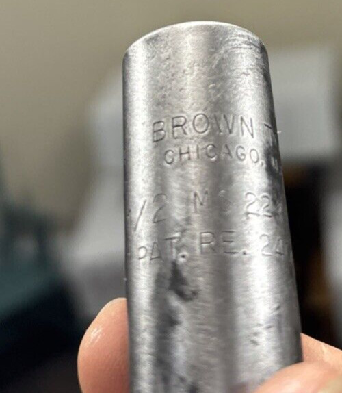 Snap On Socket Brown Impact Tools Chicago USA 1/2 MS2216 PAT RE 24062 Vtg USA