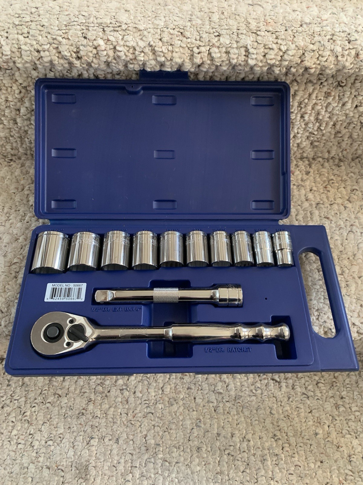 Williams Tool Snap On 12 Pieces 1/2 Inch Socket Set (Model # 50667)