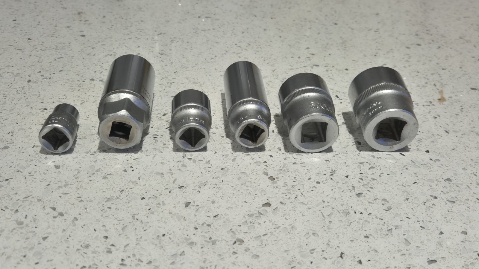 BARGAIN ASSORTMENT OF SEALEY PREMIER SOCKETS 10mm 14mm 16mm 18mm 21mm 24mm