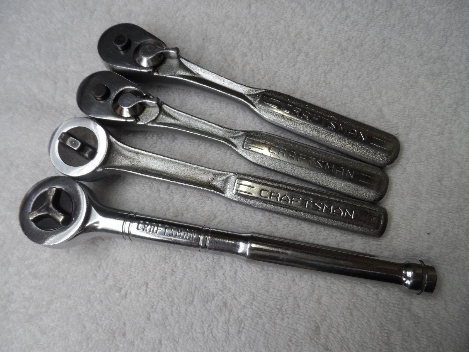 Craftsman 3/8″ Drive Ratchet Set USA lot of 4 pcs- PN 43796, No PN, 43784, 43785