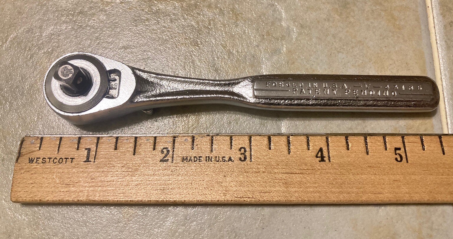 Vintage Craftsman USA 1/4″ Drive Ratchet 43185 -V- Series Excellent Condition