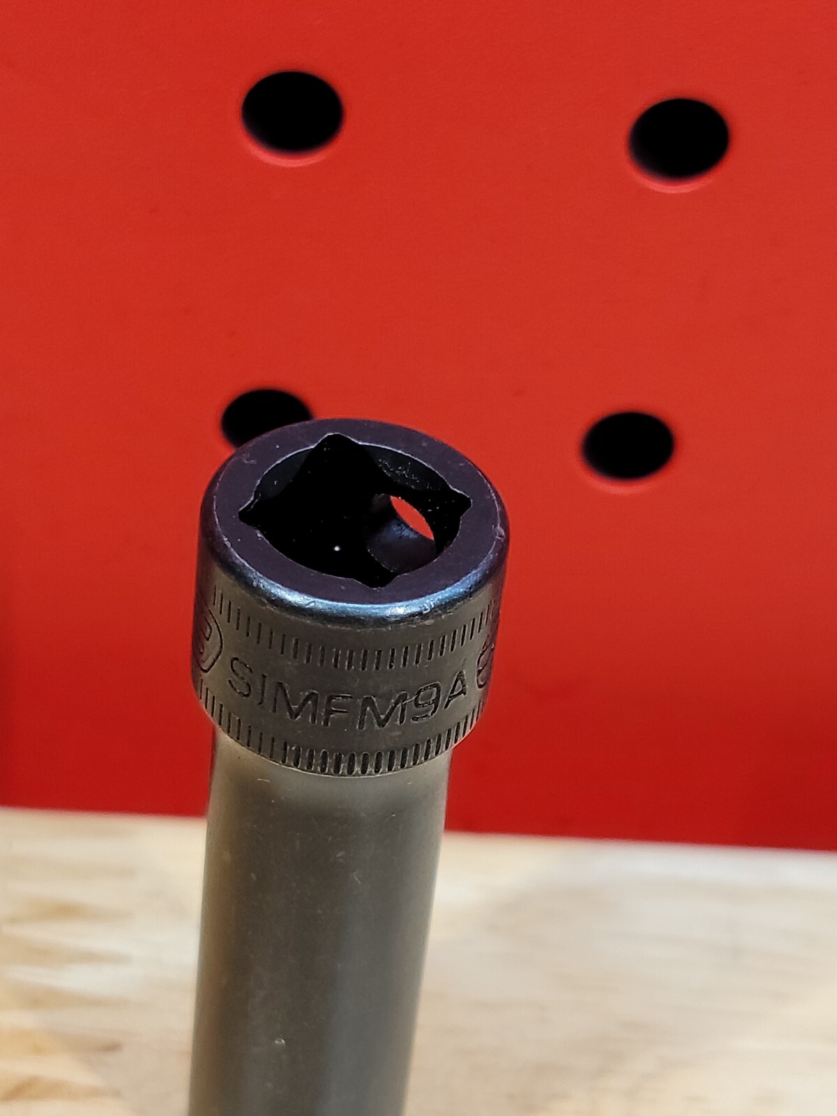 Snap-on SIMFM9A 9mm 3/8″ Drive Metric Deep 6 Point Impact Socket USA