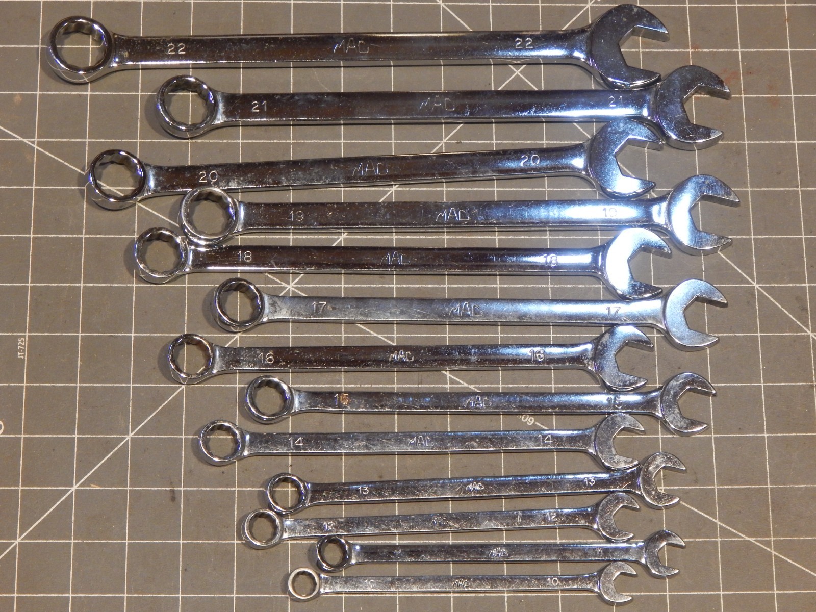 Mac Tools 13Pc Metric Long Combination Wrench Set 10MM 19MM 21MM 22MM 12Pt M CL