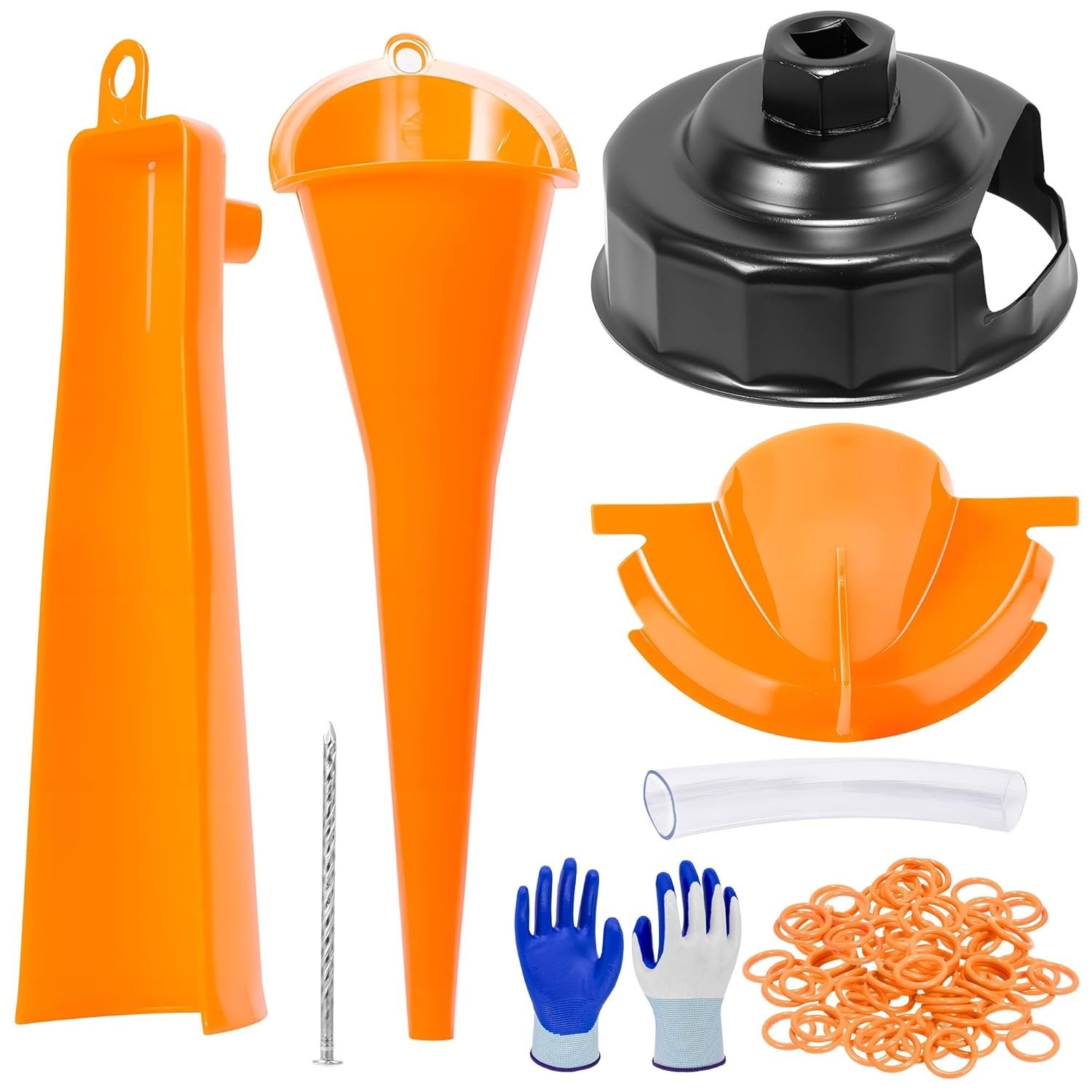 Oil Change Kit Tool for Harley Filter Wrench Funnels Set Drain Plug O-Ring